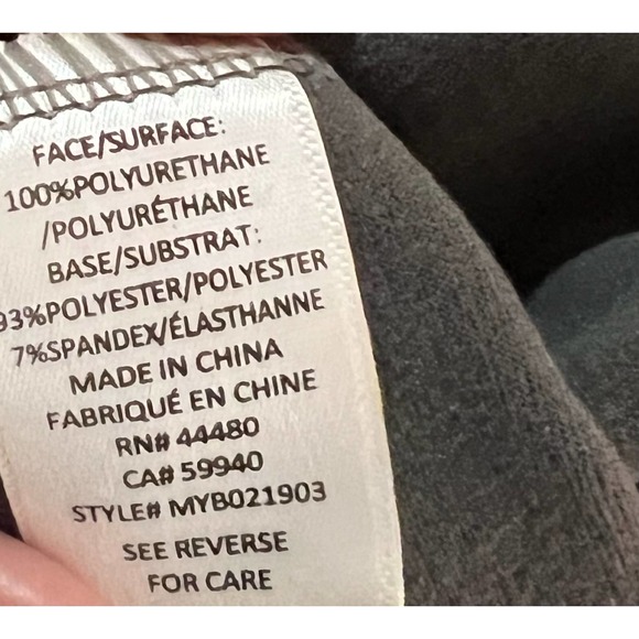 Tinseltown Juniors Green Faux Leather Front Ponte Leggings - Picture 4 of 6